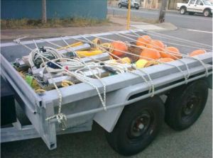 Four acoustic loggers and their moorings packed for transportation to Geographe Bay from Curtin University